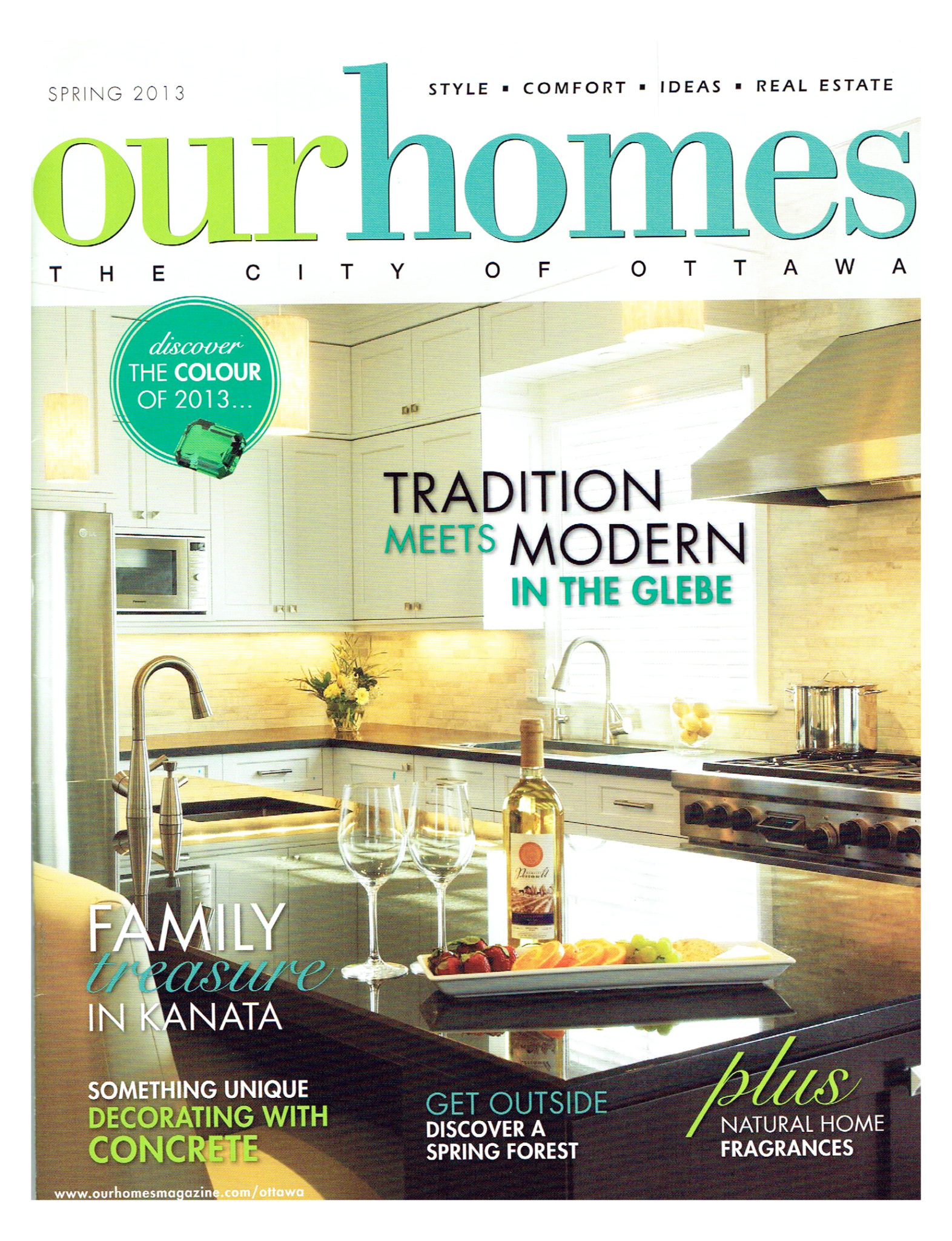 On the cover of Our Homes magazine